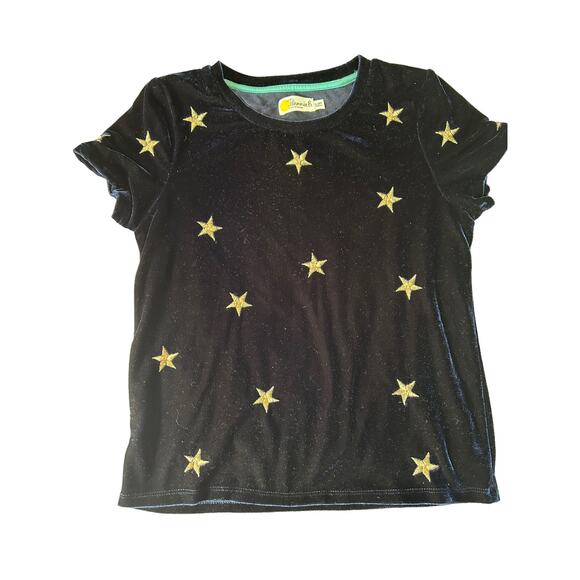 Johnnie B Mini Boden Navy Stars Velour Shirt size 9-10 - Picture 1 of 3